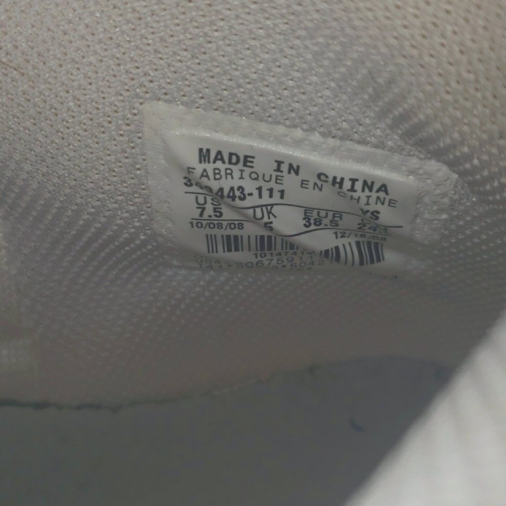 Ladies Air Force 1 high tops silver metallic and white patent leather - Picture 7 of 8